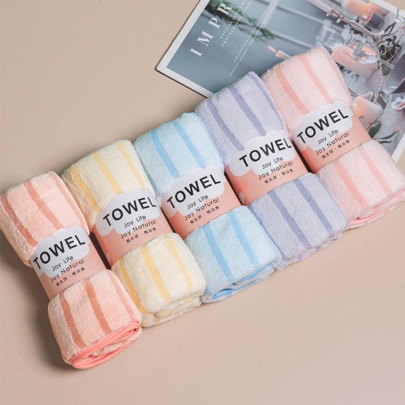 Thick coral fleece narrow towel soft and quick-drying household water absorption wholesale men's and women's hand towels absorb water more than pure c