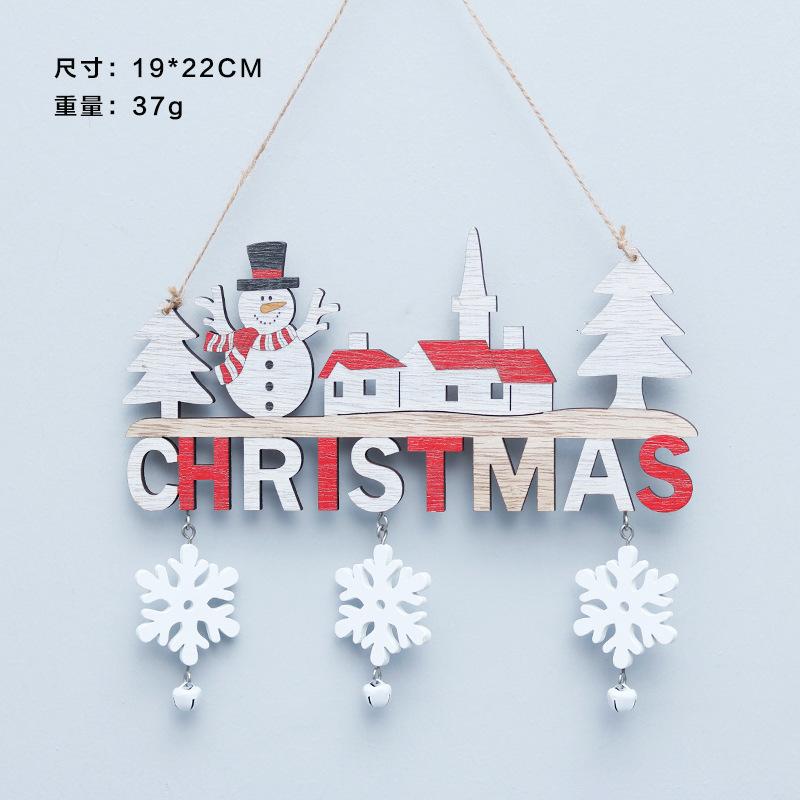 

Christmas Decorations Creative Pendants Home Restaurants Hollowed Out Wooden Crafts Walls Doors Hanging Bell Children s Gifts 1pc