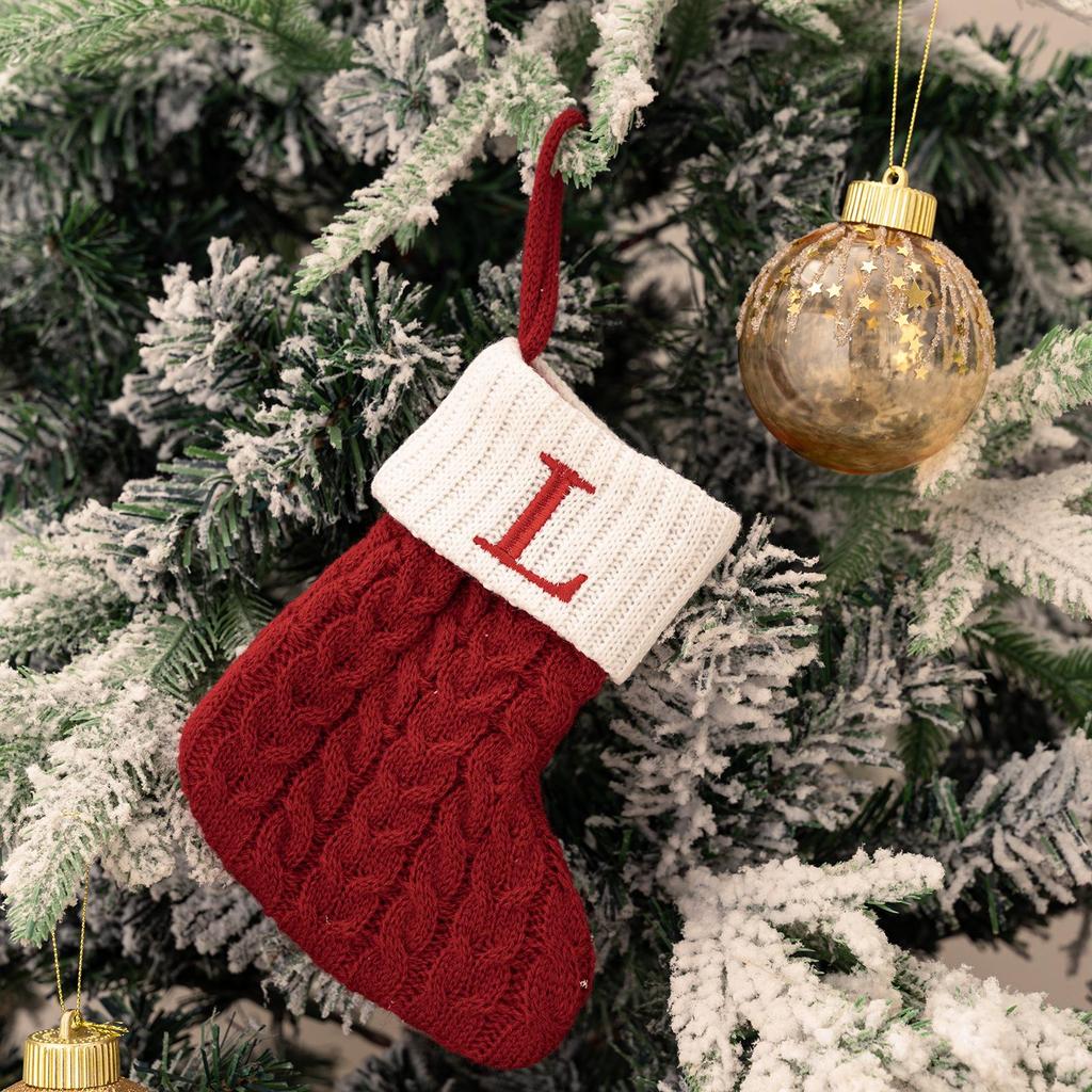 Cute Christmas Knitted Wool Stockings - Festive Tree Ornaments and Decorative Props