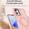 KEYSION Lens Stand Magnetic Phone Case for MagSafe for Samsung A07 4G Matte Translucent Shockproof Cover for Galaxy A06 4G 5G