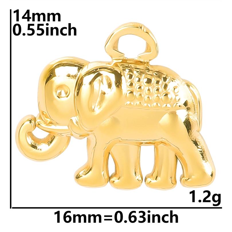 

6pcs Ocean Series Sea Wave Fish Tail Shell Pendant Animal Octopus Elephant Stainless Steel Charms For Jewelry Making Accessories