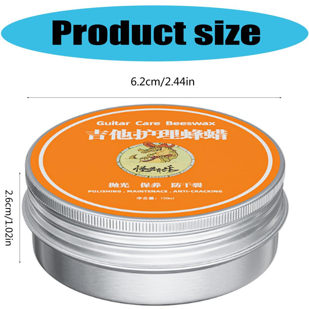 100ml Guitar Polish Maintenance Beeswax Musical Instrument Care Fingerboard Oil Guitar Violins Care Beeswax Enduring