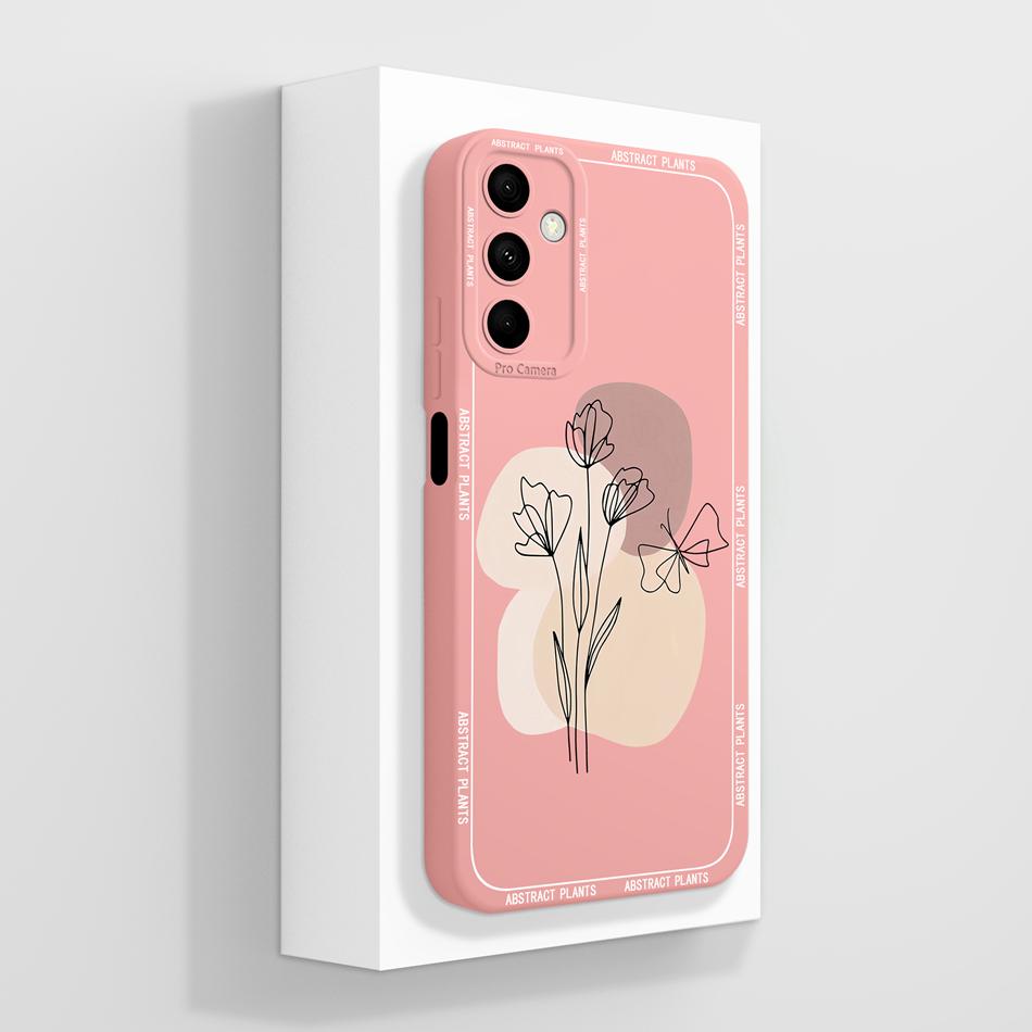 Dla Samsung Galaxy M14 M23 F23 M33 M53 Etui Proste Modne Tylne Pokrowce Miękki Wysokiej Jakości Płynny Silikon Odporny na Wstrząsy Obudowa Telefonu