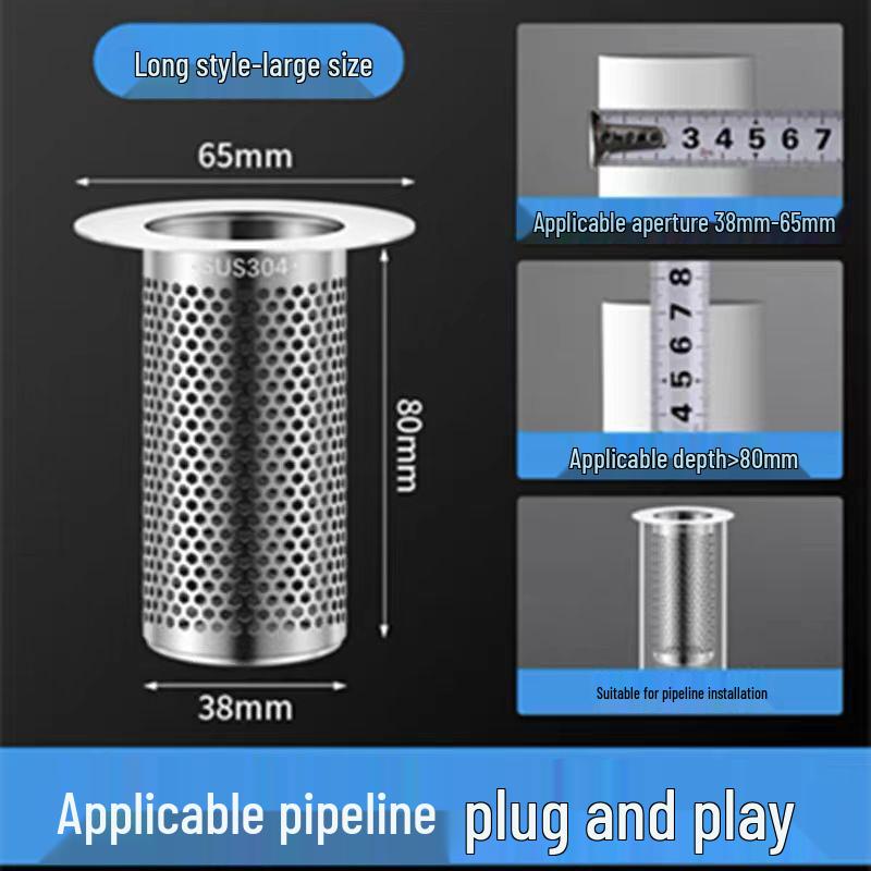 Stainless Steel Floor Drain Mesh Cover and Anti-Clog Sink Filter