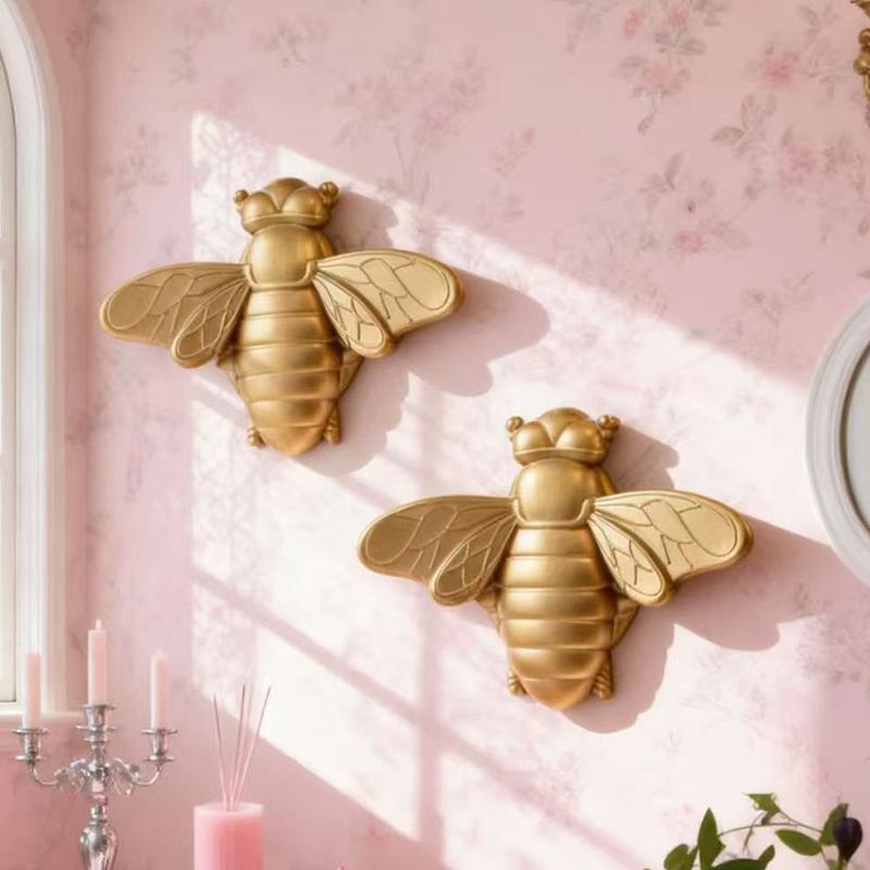 Golden Bee Decoration Creative Insect Hanging Decoration Home Bedroom Dining Room Wall High-End Artistic Wall Hanging Gift