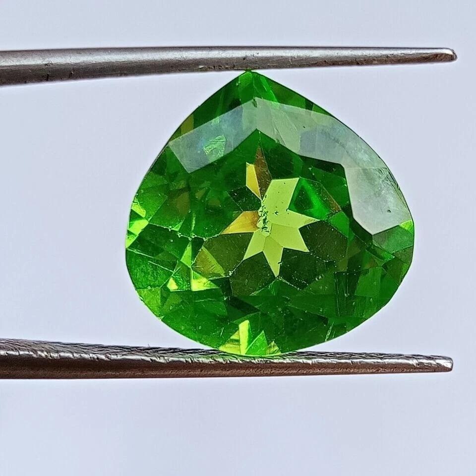 10.55 Ct Natural Green Peridot Afghanistan Pear Cut AAA Certified Gemstone