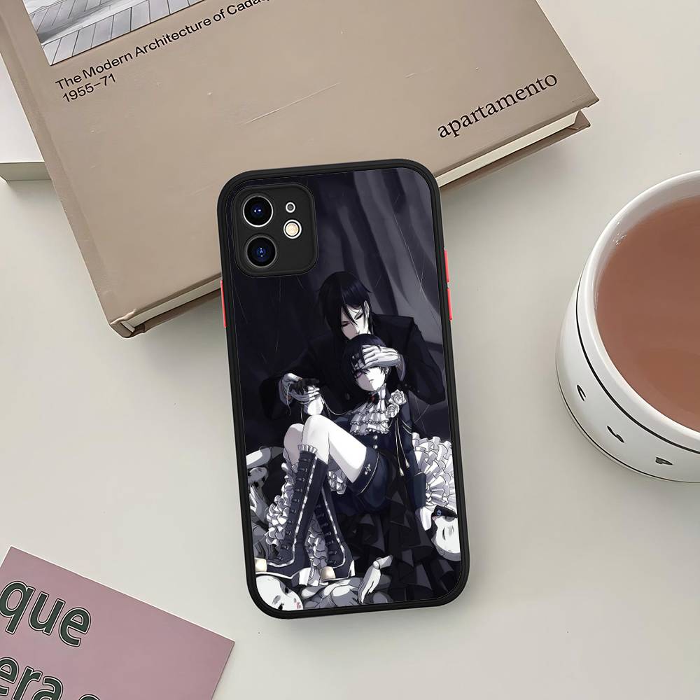 Anime Black Butler Phone Case For iPhone 16e 16 15 14 13 12 11 Pro Max X XS Max Plus Matte Clear