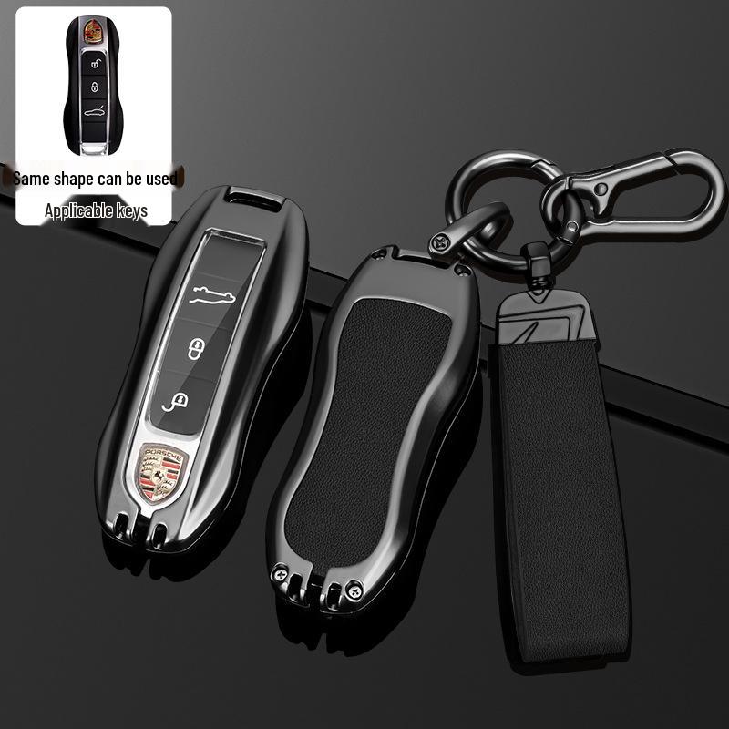 Porsche Macan, Cayenne, Panamera, 718/911 Full Wrap Key Shell Case & Chain