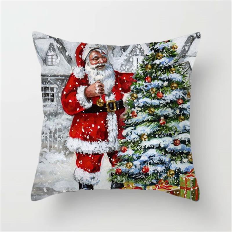 Christmas Pillow Cover New Cartoon Home Office Cushion Cover