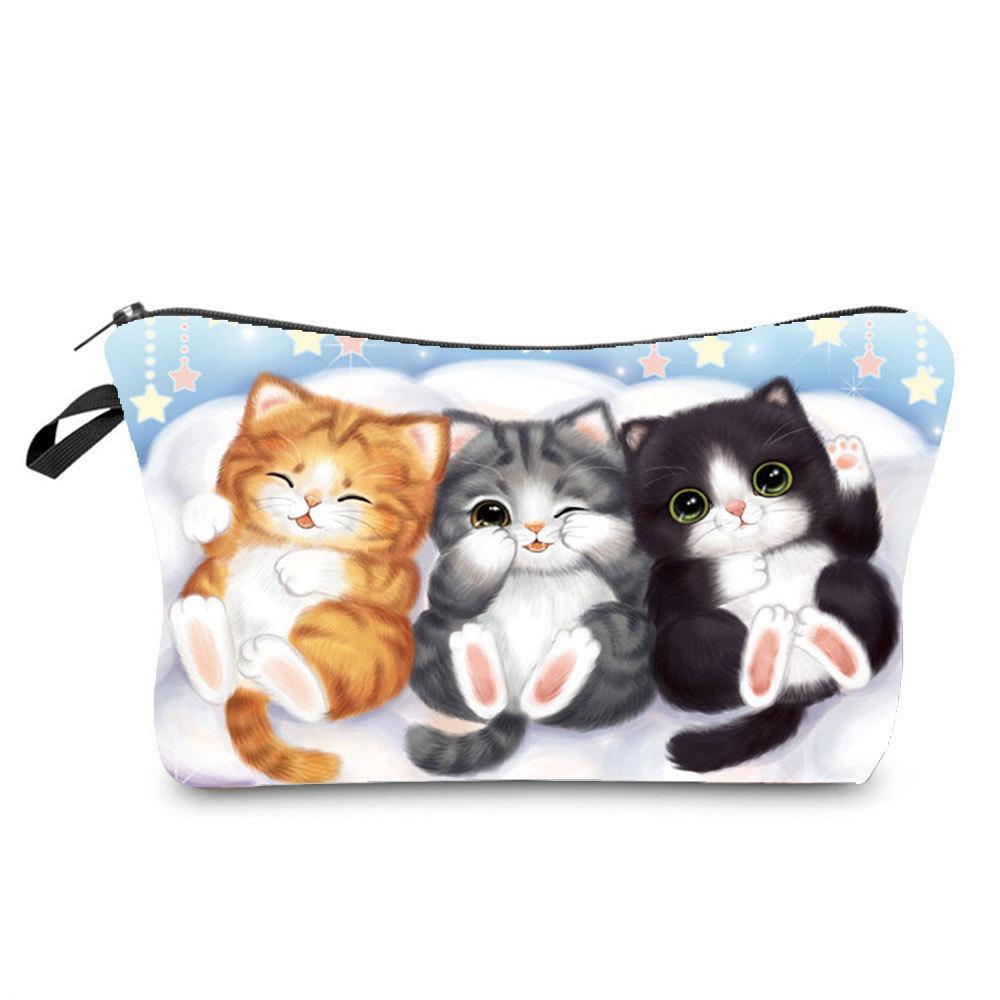 Women Flower Print Cosmetic Bag Toiletries Organize Travel Storage Case 6666