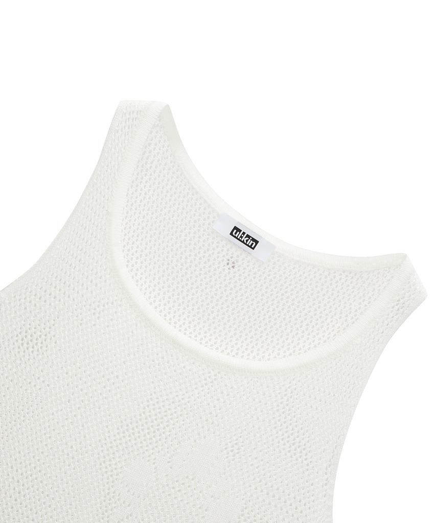 Ulkin Mugung Crochet Knit Layered Dress_Ivory