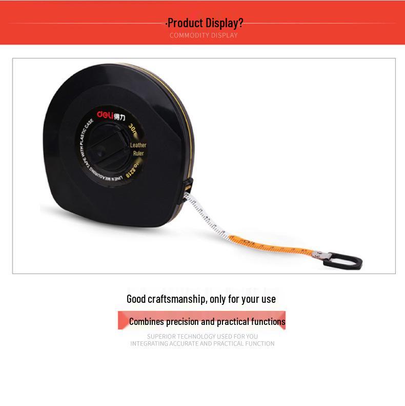 Deli Leather Tape Measure: 30 & 50m Glass Fiber Graduated Tape