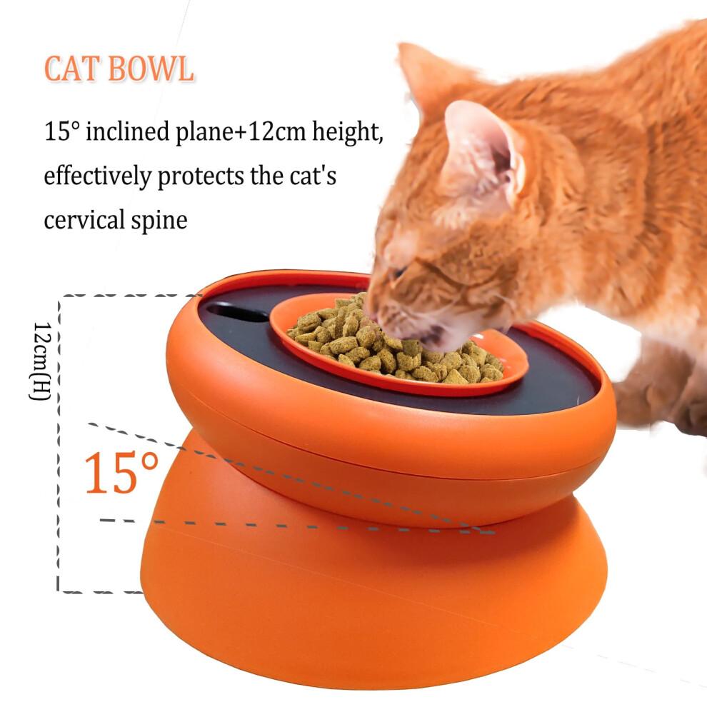 Smart Cat Puzzle Toy, Slow Feeder Bowl with Stand, Non-Slip Dog & Cat Food Dispenser, Compatible with Small Pets