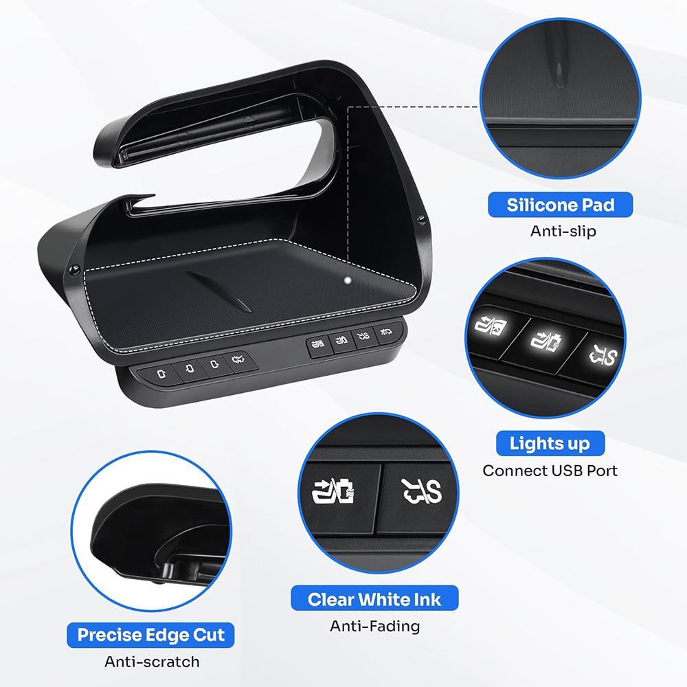 For Tesla Model Y/3 Model 3 2025-2025 Wireless Smart Button Center Screen Storage Box Car Door Seat Adjustment Control Keys