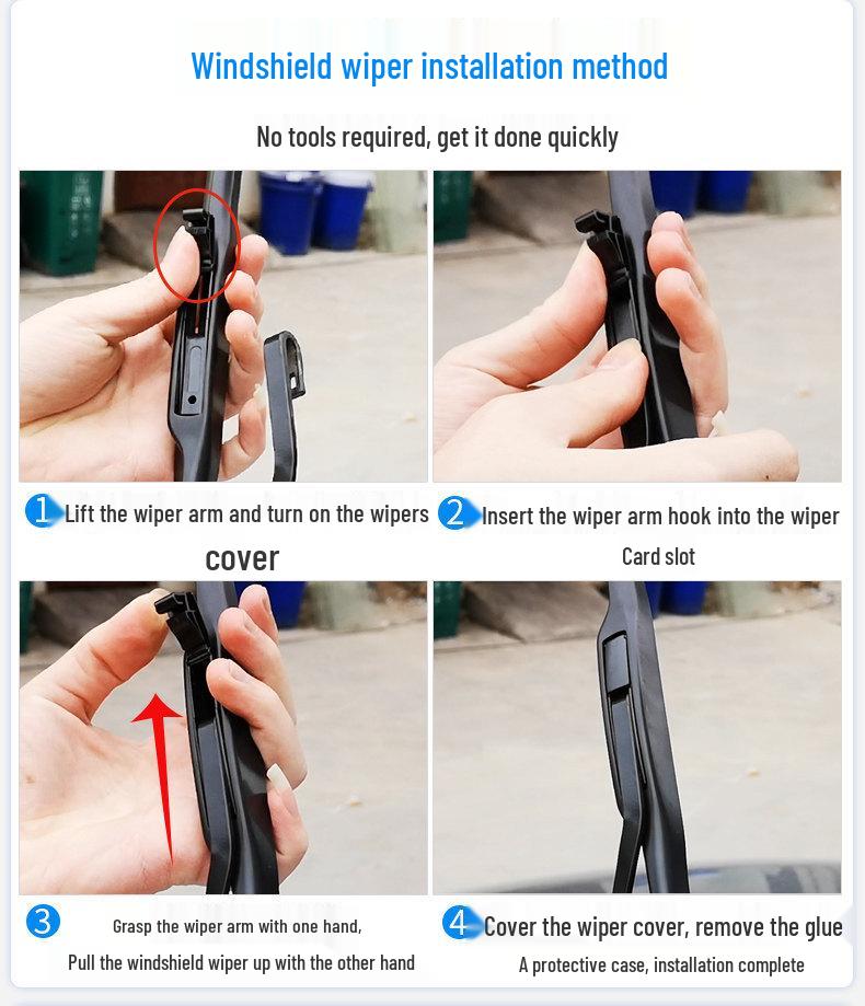 Toyota Camry 8th Gen Frameless Silent Wiper (2018-2023) - 22''/21''