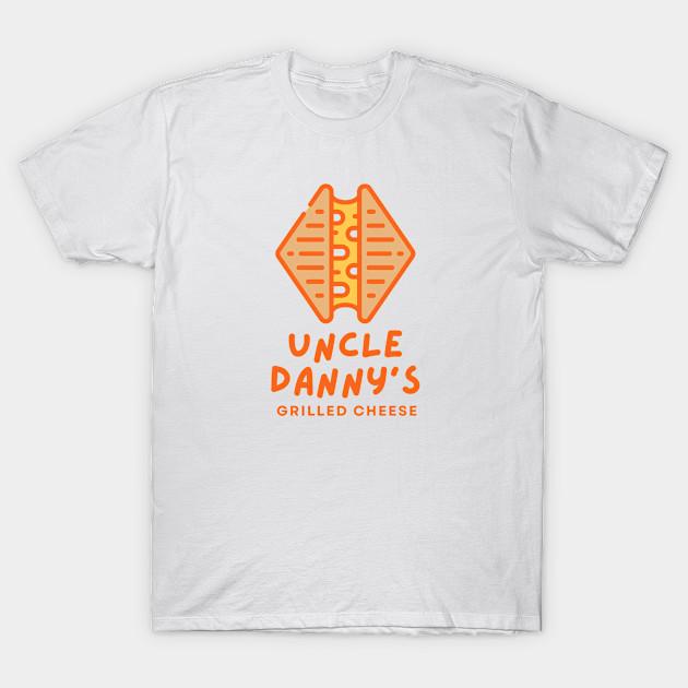 

Men Black Print T-shirt Uncle Danny S Grilled Cheese Ltd No-Cut Transfer Paper Print Cotton Tshirt 2XL білий