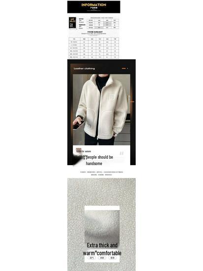 2026 Férfi Báránygyapjú Pamut Dzseki - Megvastagított Bársony Kabát Őszre/Télre Alkalmi Viselet