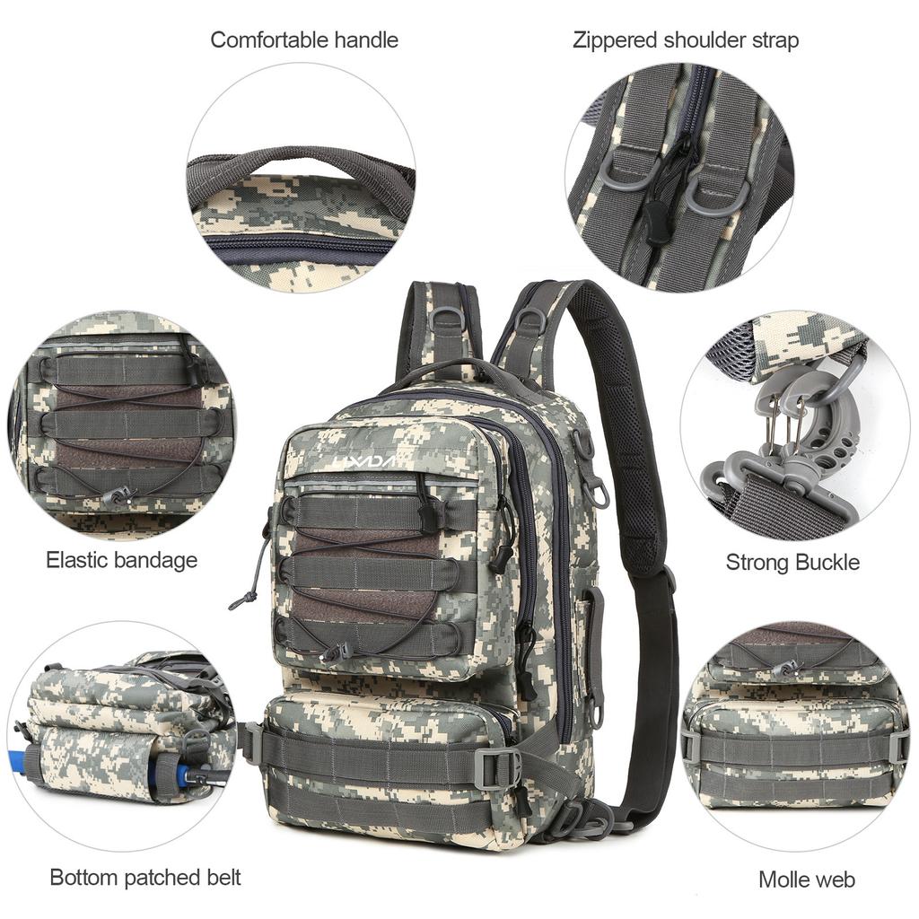 Mochila Pesca Tática - Bolsa Com Suporte Para Varas E Equipamentos
