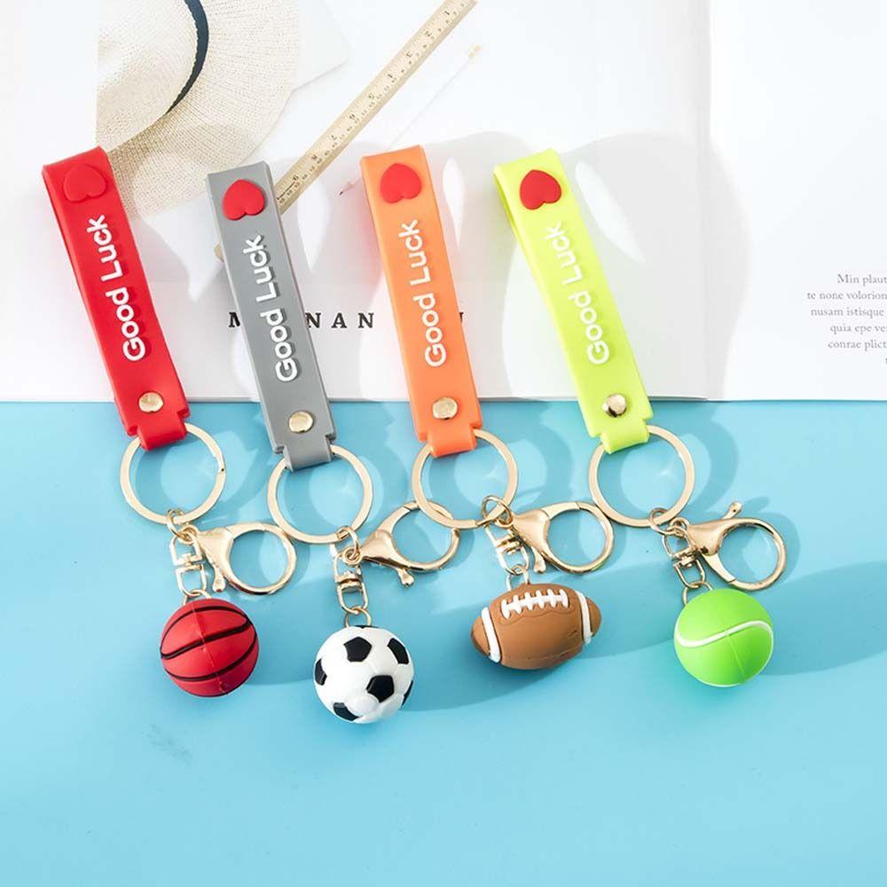 

Charm Basketball Souvenir Trinkets Football Keyring Car Pendant Rugby Key Rings Basketball Keychain