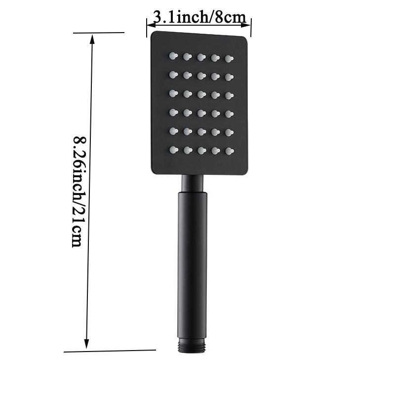 

Black/Chrome/Gold Bathroom Stainless Steel Hand Shower Bath Rain Handheld Shower Head Big Panel Square Circular Bath Sprinkler чёрный