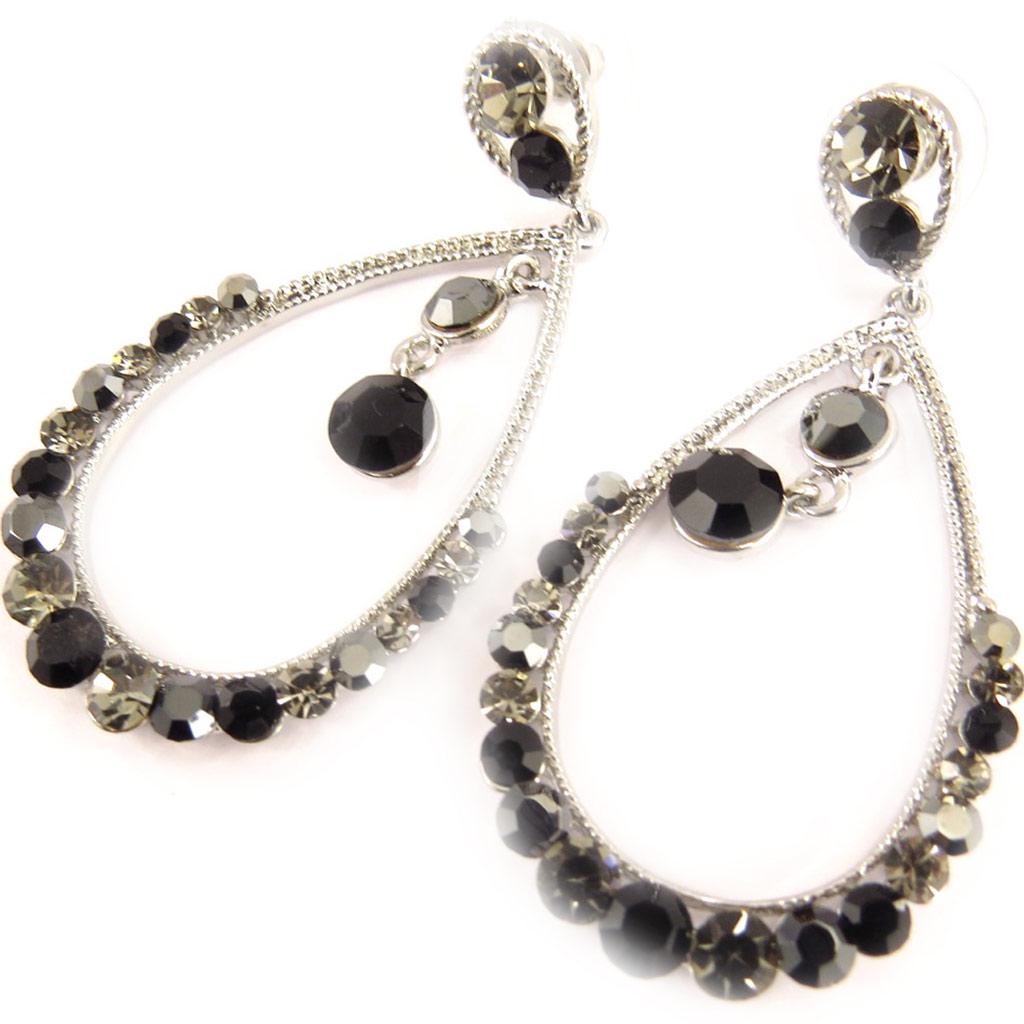 Les Trésors De Lily [C3890] - Boucles Créateur 'Intense' Noir gris