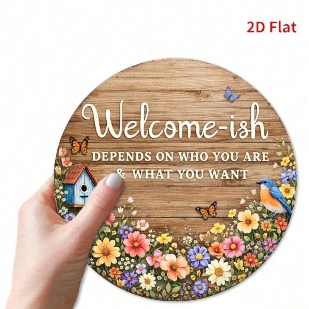 Welcome Metal Wall Art Retro Sign Funny Door Decor
