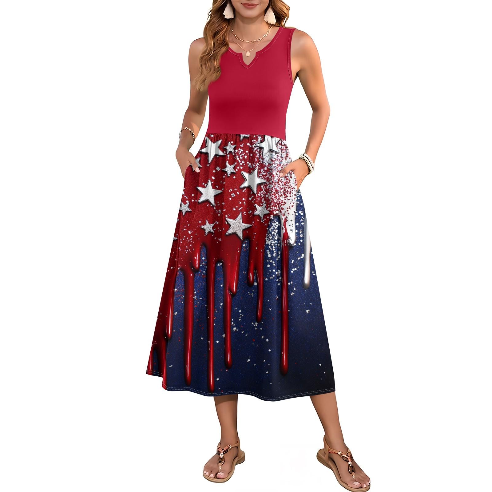 

Женское платье без рукавов с цветочным принтом и высокой талией, модное и элегантное M