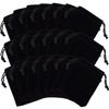10pcs 7x9cm Black Velvet Drawstring Pouches - Jewelry Gift Bags for Wedding Party Favors, Small Item Storage & Packaging