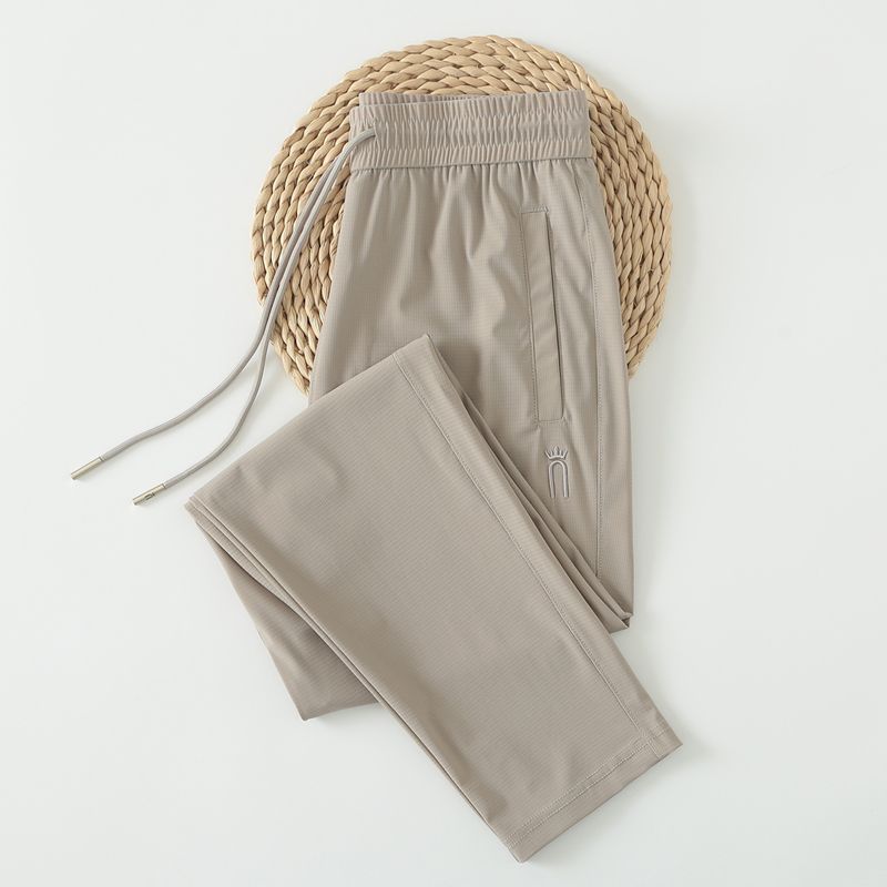 

2025 New Arrival Ice Silk Leggings Women s Summer Thin Light Gray Pants Summer Women s Quick-Dry Pants Plus Size Summer Pants Khaki XL code pants