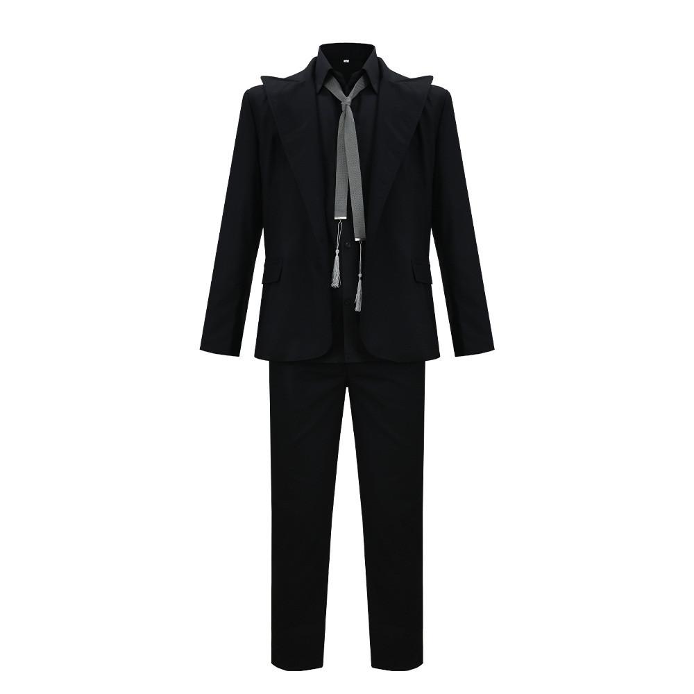 Completo Cosplay Crowley di Good Omens in Tessuto Poliestere per Eventi di Costume di Halloween
