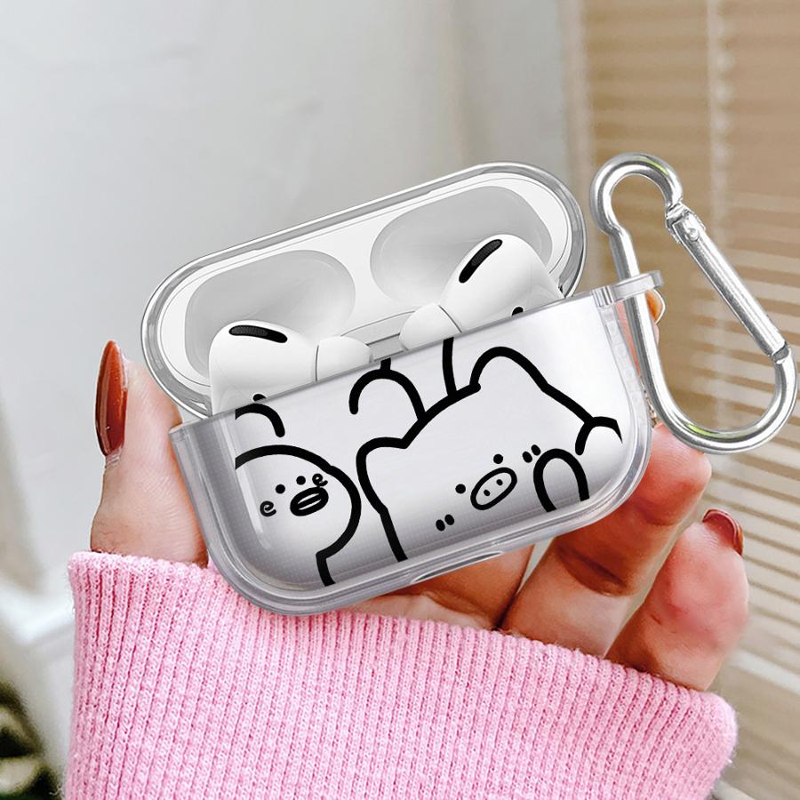 Cute Animals Case For Airpods 2 Pro2 Pro 4 1 3 Pro3 Clear Earphone Cases Cover