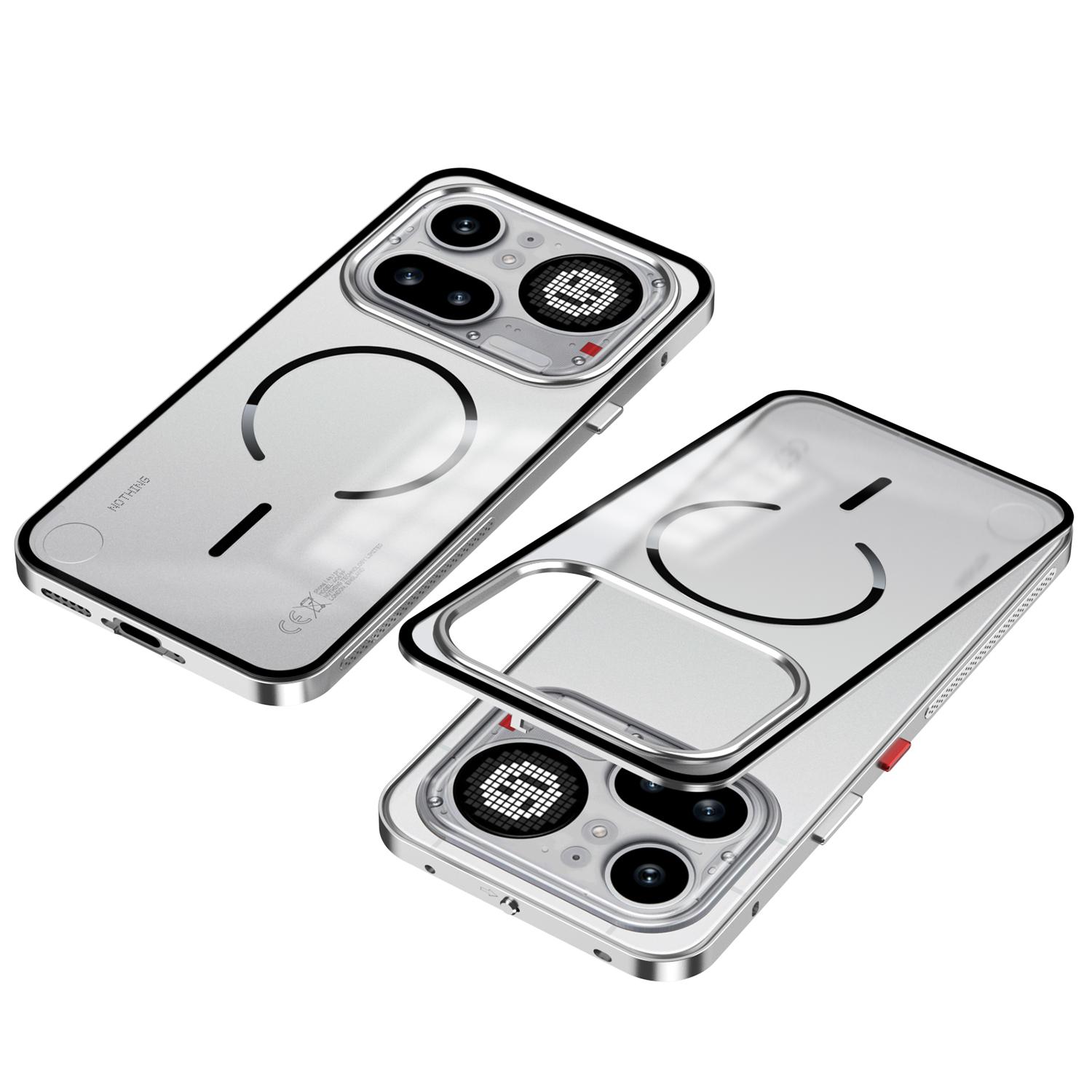 

Case For Nothing Phone 4A Pro Phone 4A Aluminium Alloy Metal Frame Bumper Frosted Acrylic Magsafe Wireless Charging Cover