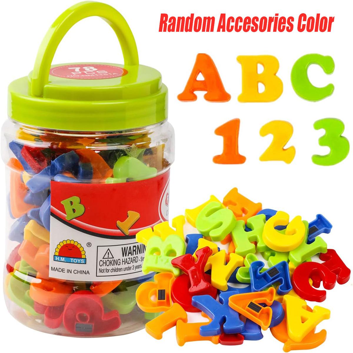 

78 шт. Магнитные буквы цифры алфавит, Красочная пластиковая развивающая игрушка, Обучение правописанию счету для детей, Рождественский подарок разноцветный