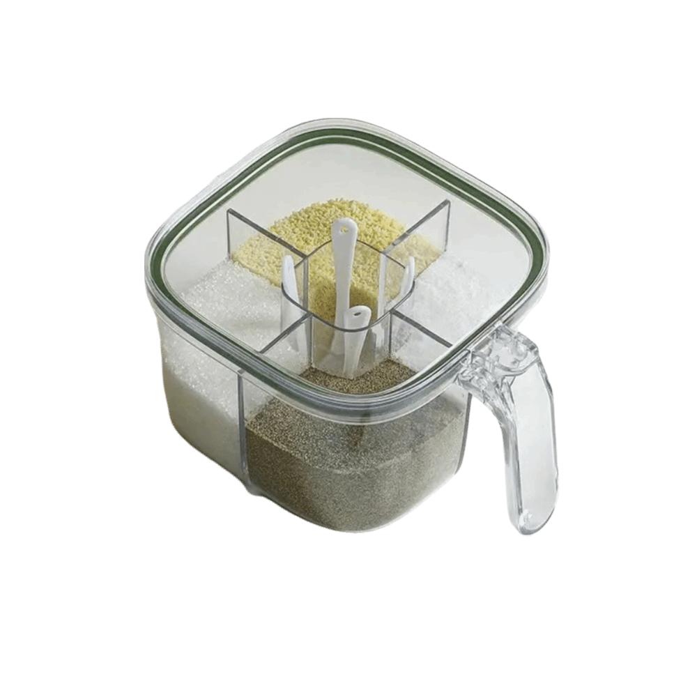 Transparent Seasoning Box Multi Grid Storage Jar New Seasoning Jar  Glutamate Pepper Storage