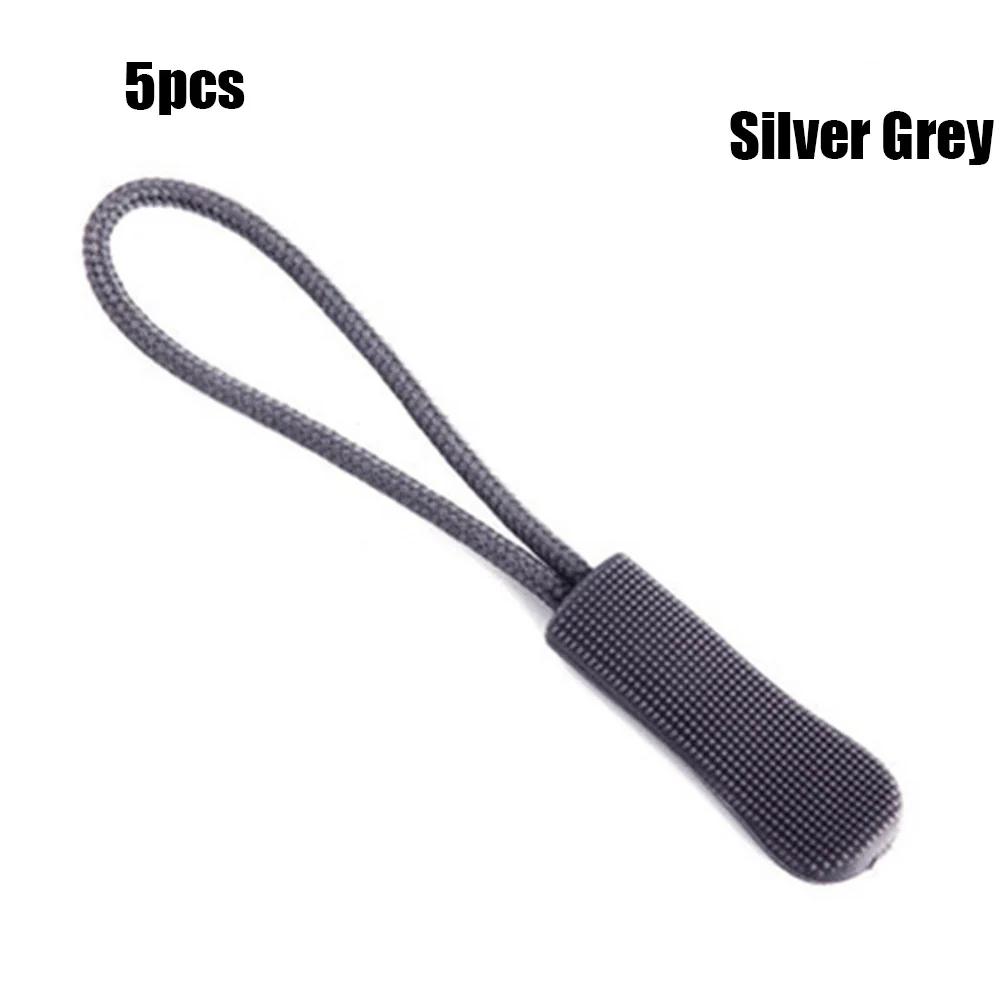 5Pcs Zipper Pull Puller End Fit Rope Tag Fixer Zip Cord Tab Replacement Clip Broken Buckle for Travel Bag Suitcase Tent