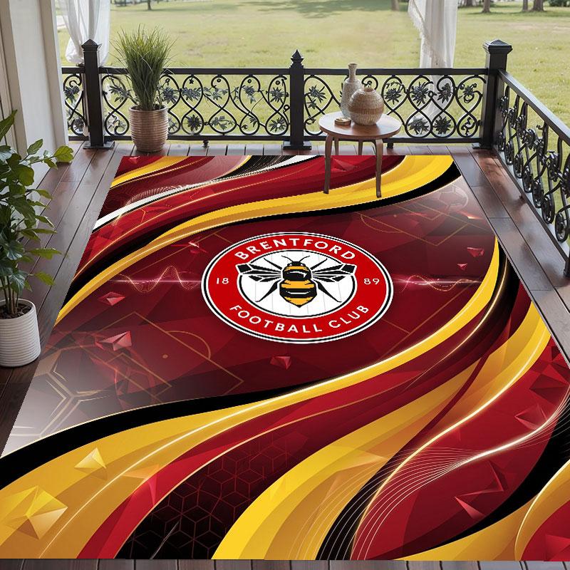 Soft Floor Carpet Brentford Football Pattern Area Rug Decorative Mat For Home Room Decoration