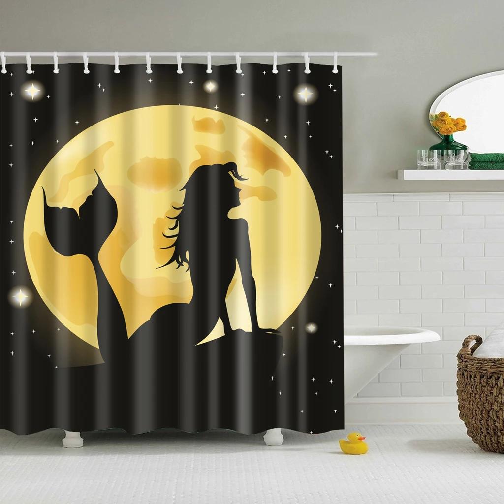 3D Cartoon Character Shower Curtains Bathroom Curtain Waterproof Shower Curtain Home Decor Bath Curtain with 12 Hooks