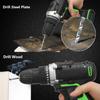 AC 100-240V 48V Brushless Cordless Electric Drill Double Speed 15+1 Torque LED Lighting 5000mAh 2 Battery Rechargeable