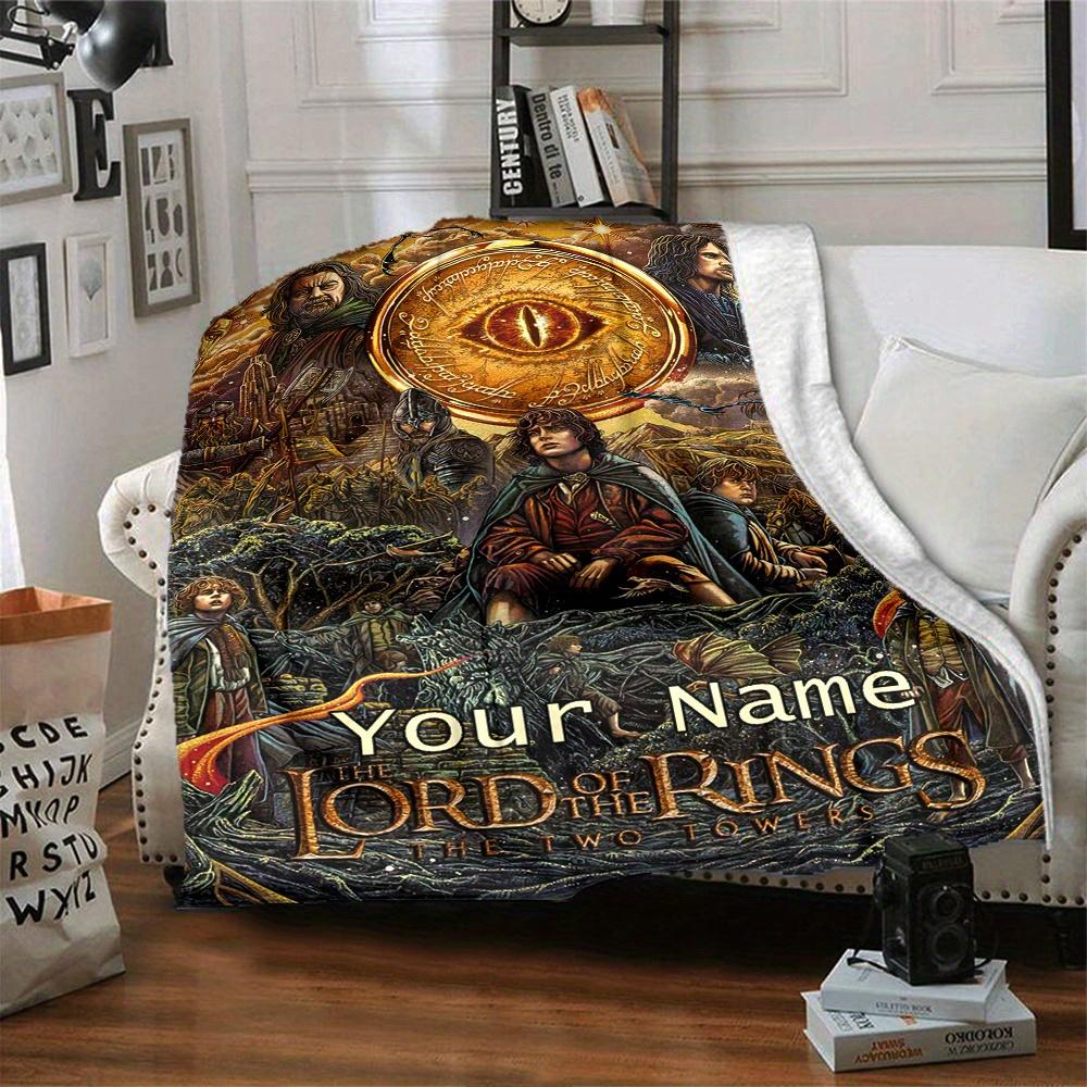 Lord Of The Rings Two Towers Flannel Blanket With Customizable Name Comfortable In All Seasons Suitable For Sofas Beds Travel Camping And Office
