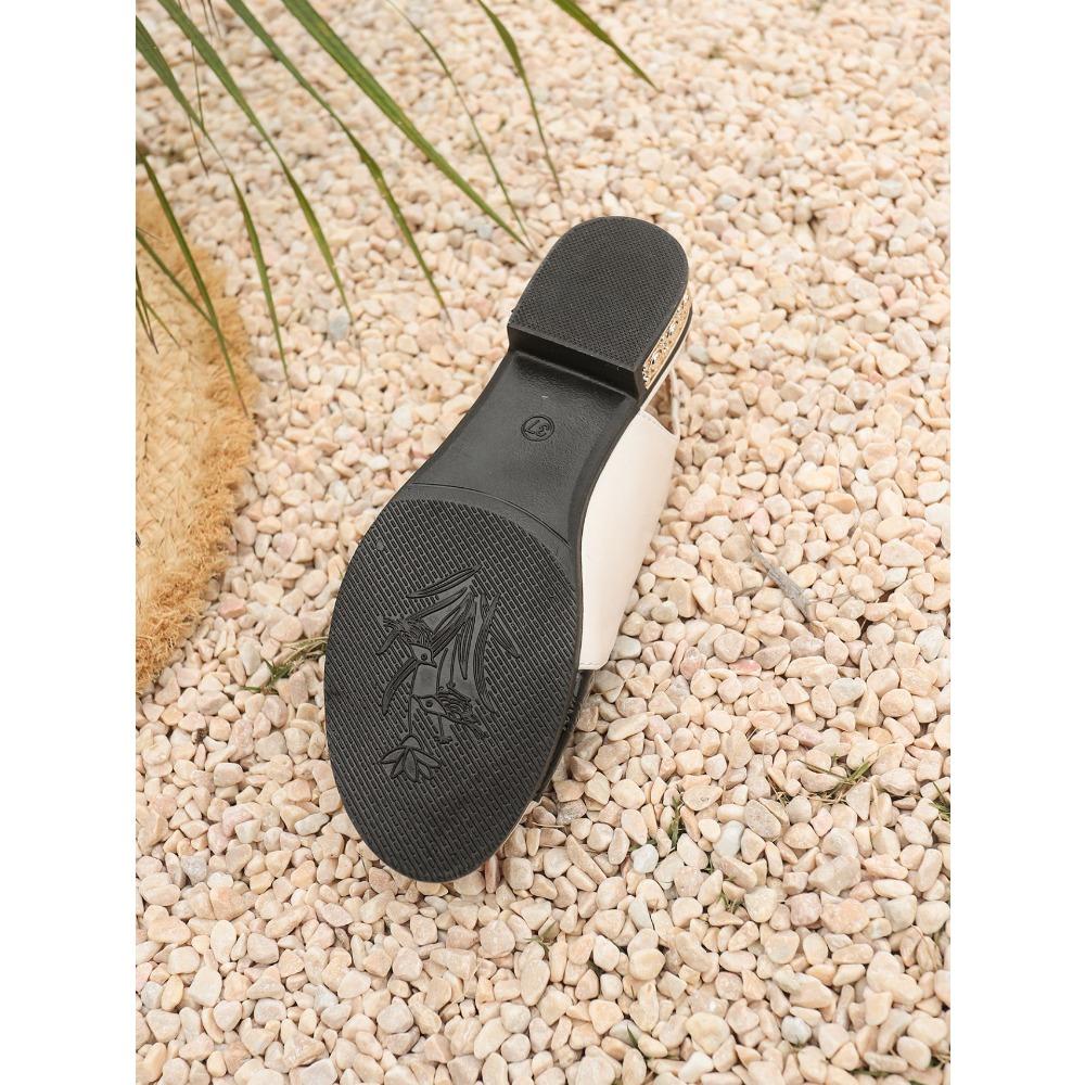 Women's Summer New Color Block Low Heel Sandals Plus Size Open Toe Heeled Sandals