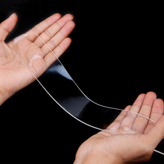 1 Roll 300CM Nanometer Tape Waterproof Double Sided Heavy Duty Strong Adhesive Tape Removable Traceless Multipurpose Clear Mounting Tape
