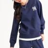 MLB Old Flower Sweatshirts Unisex Navy Blue Crew Neck Moderate Regular 3AMTM0121-50NYS