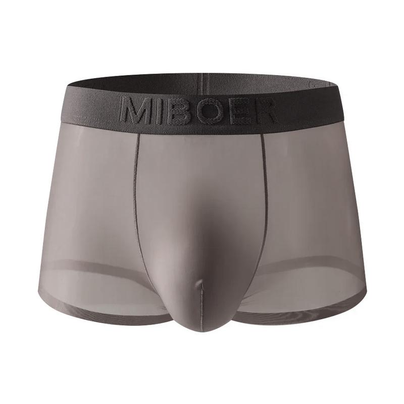 1 Stück Slips Dessous Nylon Einfarbig Unterwäsche Sexy Durchsichtig Boxer Briefs Transparentes Netzbeutel Herren