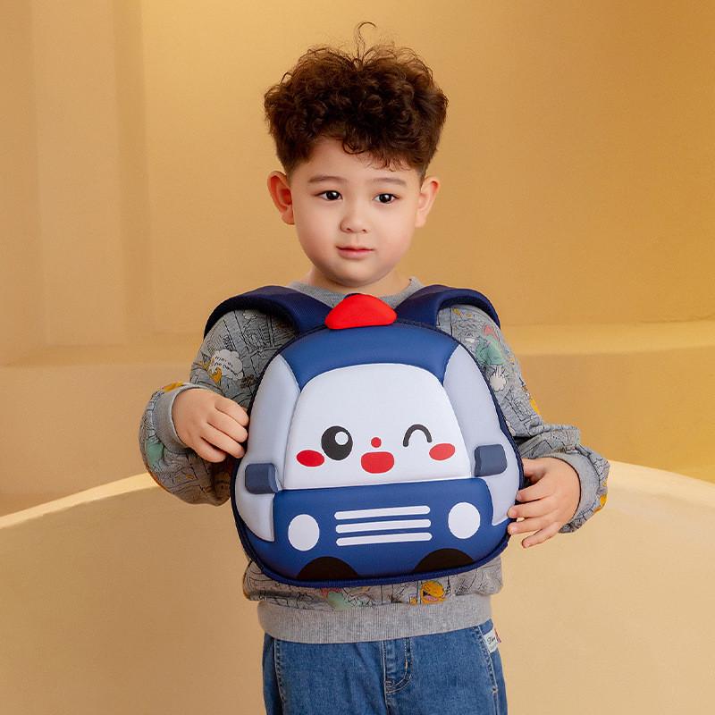 Children Cartoon Hard Shell Backpack With Oxford Fabric And Ergonomic Straps For School Use