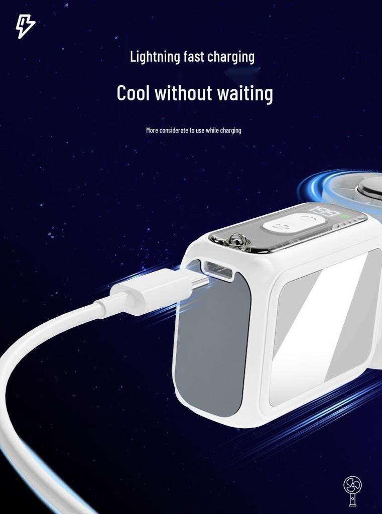 Mini High-Speed Portable Ice Cooling Fan - Neck-Hanging Semiconductor Refrigeration