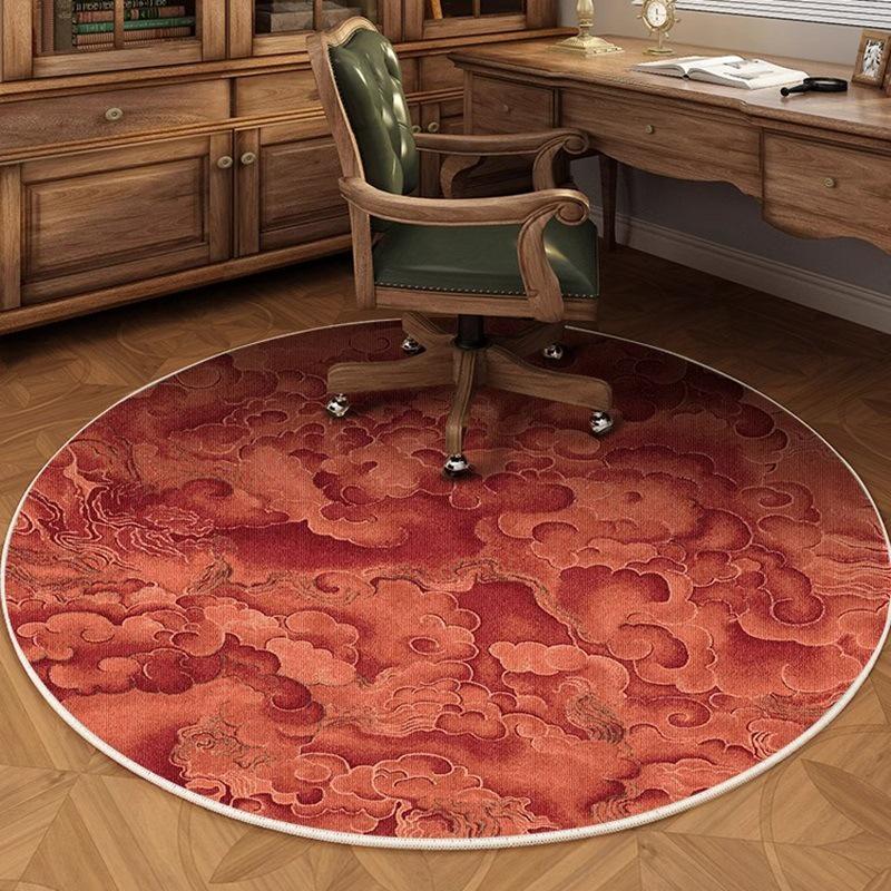 

Круглый ковер в китайском стиле для кабинета или спальни - Коврик под стул, Напольная подкладка, Коврик под игровое кресло Diameter 80 cm