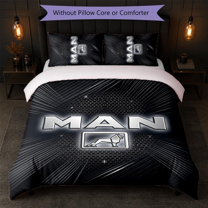 Hombre camión Estampado Juego de Ropa de Cama de 3 Piezas Funda Nórdica Con Dos Fundas de Almohada Ropa de Cama Suave Para Dormitorio del Hogar
