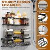 5-Pack Adhesive Shower Caddy - Rustproof Stainless Steel Bath Organizer, No-Drill Installation & Large Capacity | With Soap Dish & Toothbrush Holder