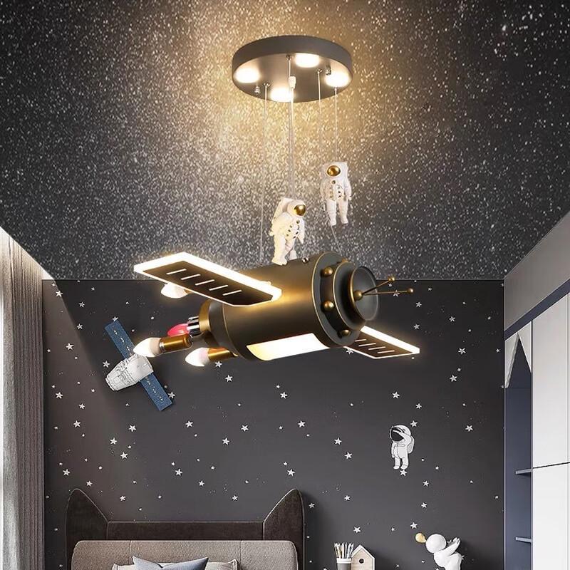 Kids' Cartoon Spacecraft Chandelier