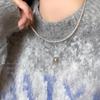 Sweet & Cool Style Double-Layered Ring Pendant Clavicle Necklace for Women
